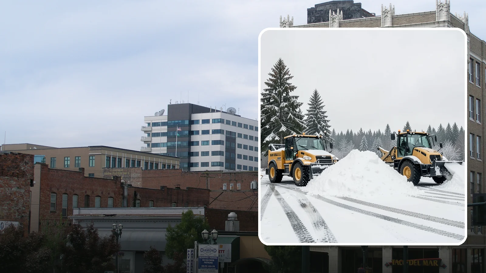 Snow Relocation in Everett, Snohomish County, WA - We move snow to a better on-site location so it stops blocking traffic, parking, or access.