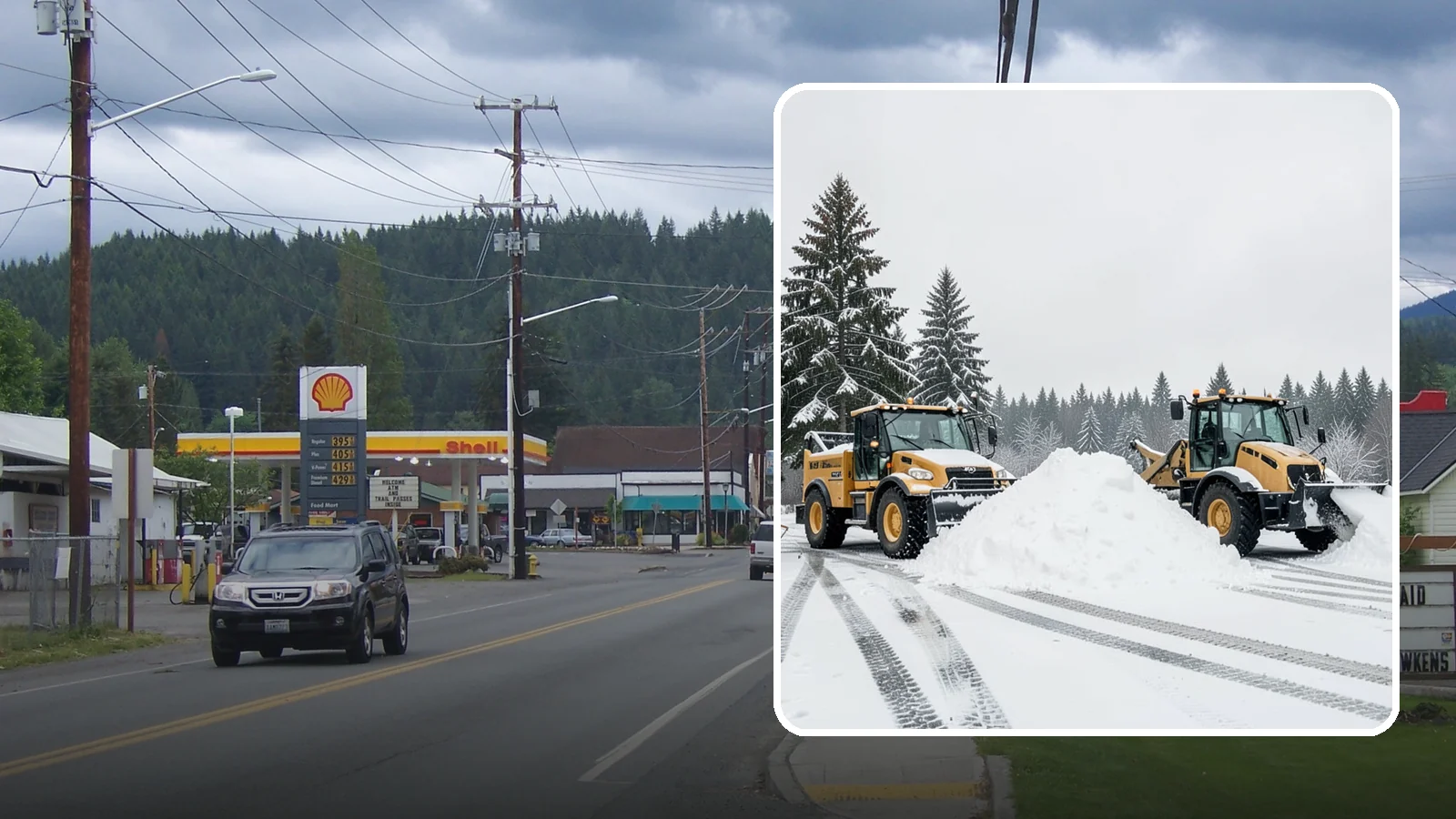 Snow Relocation in Granite Falls, Snohomish County, WA - We move snow to a better on-site location so it stops blocking traffic, parking, or access.
