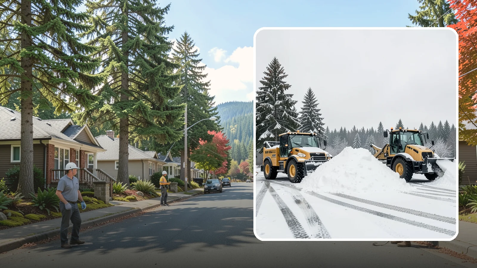 Snow Relocation in Hunts Point, King County, WA - We move snow to a better on-site location so it stops blocking traffic, parking, or access.