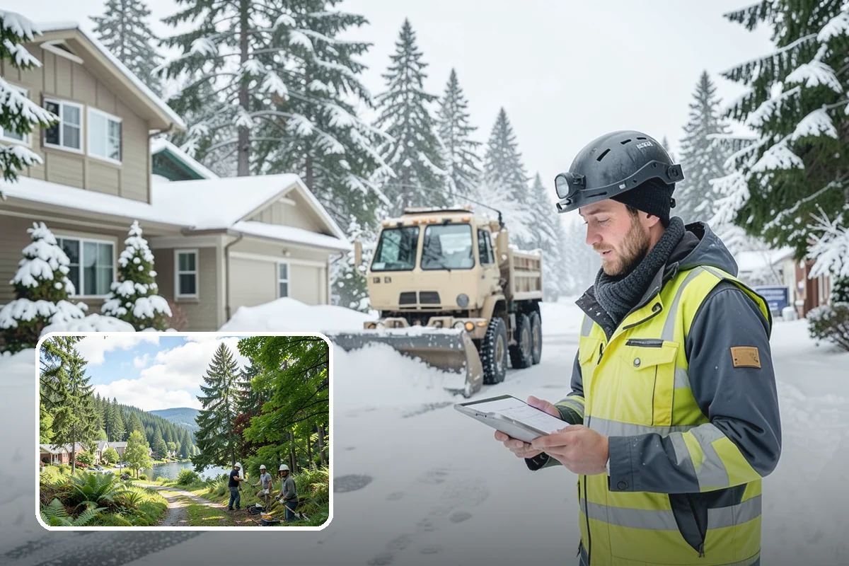 Snow Relocation in Lake Forest Park, King County, WA - Frees up parking and drive lanes blocked by piles