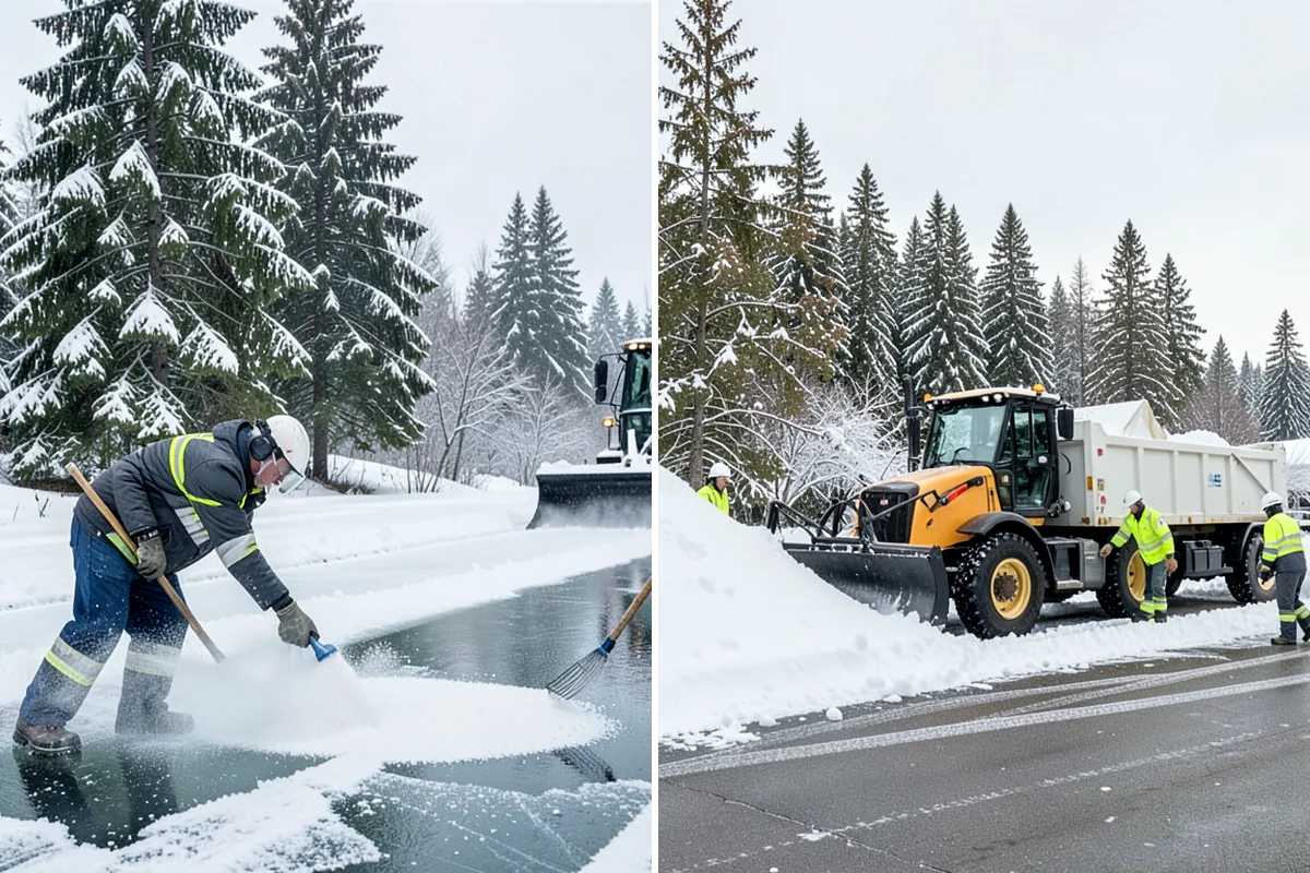Snow Relocation in Lake Forest Park, King County, WA - Identify piles interfering with property use