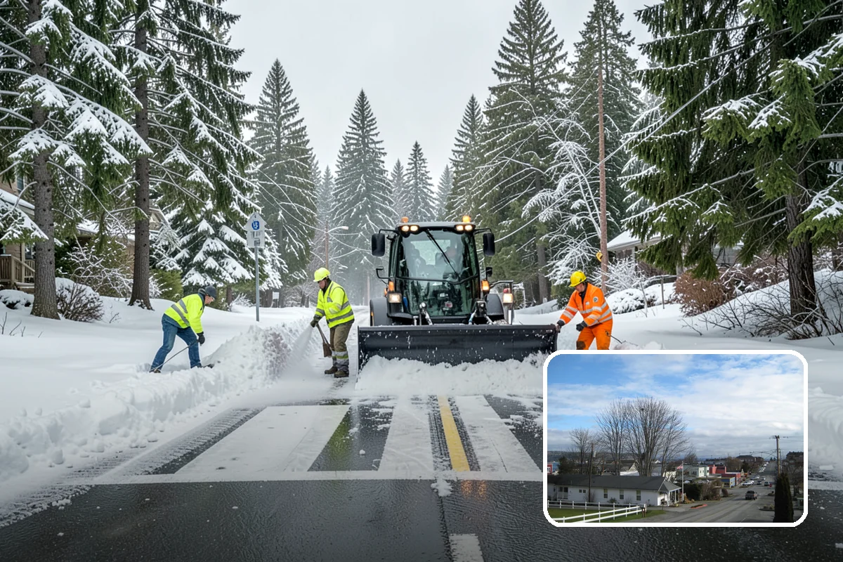 Snow Relocation in Langley, Island County, WA - Frees up parking and drive lanes blocked by piles