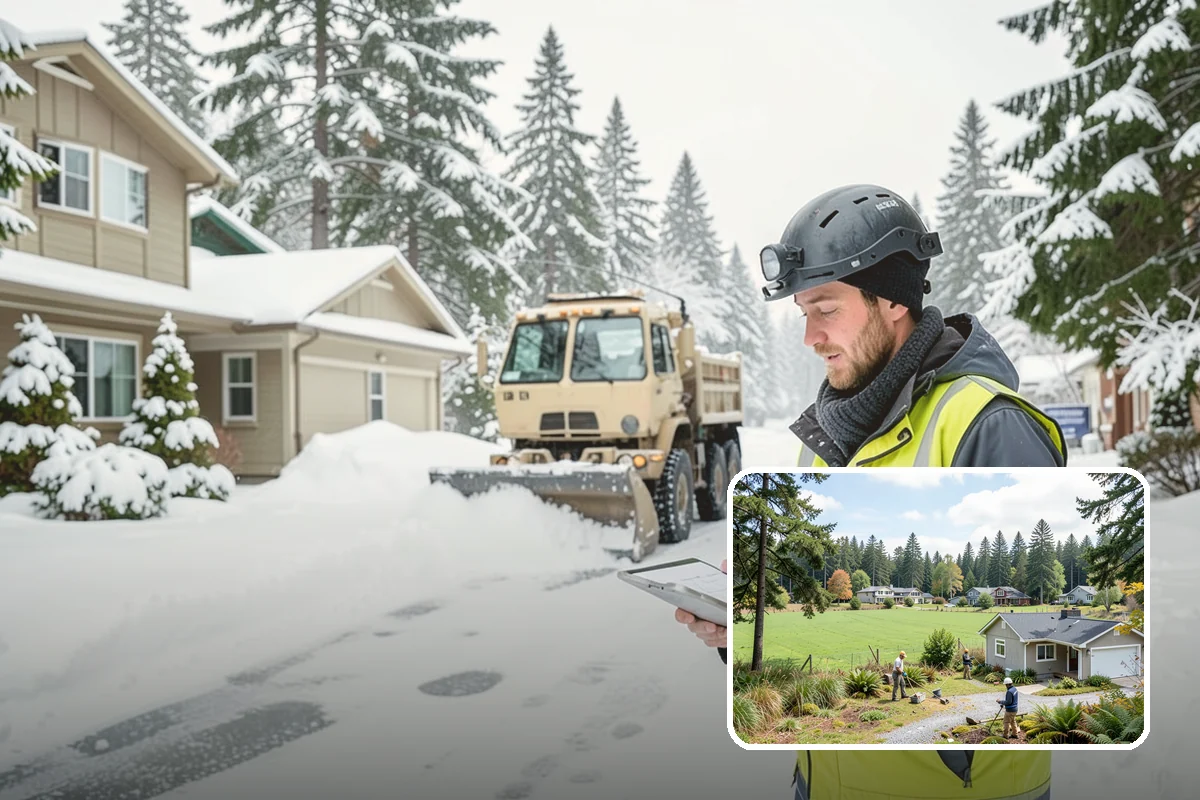 Snow Relocation in Lyman, Skagit County, WA - Frees up parking and drive lanes blocked by piles