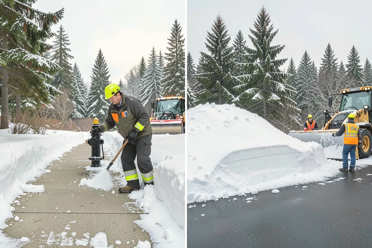 Snow Relocation in Milton, King County, WA - Identify piles interfering with property use