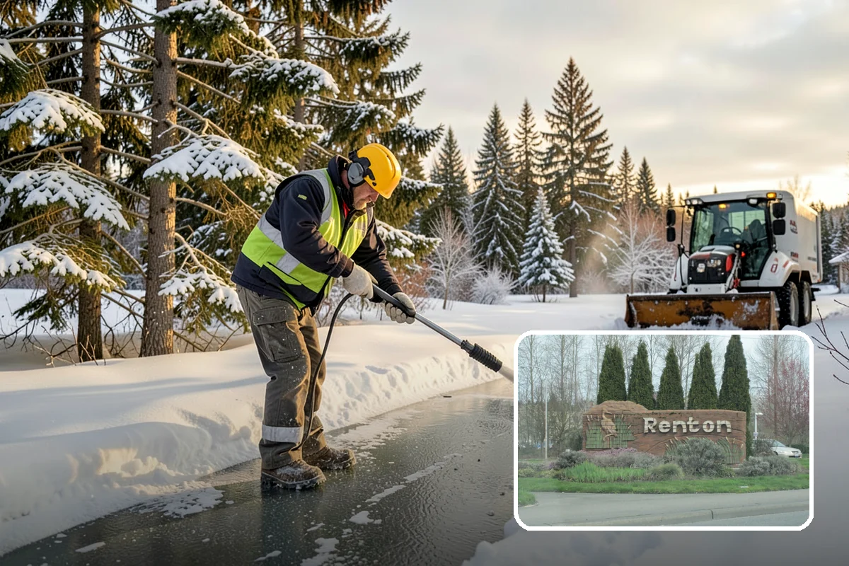 Snow Relocation in Renton, King County, WA - Frees up parking and drive lanes blocked by piles