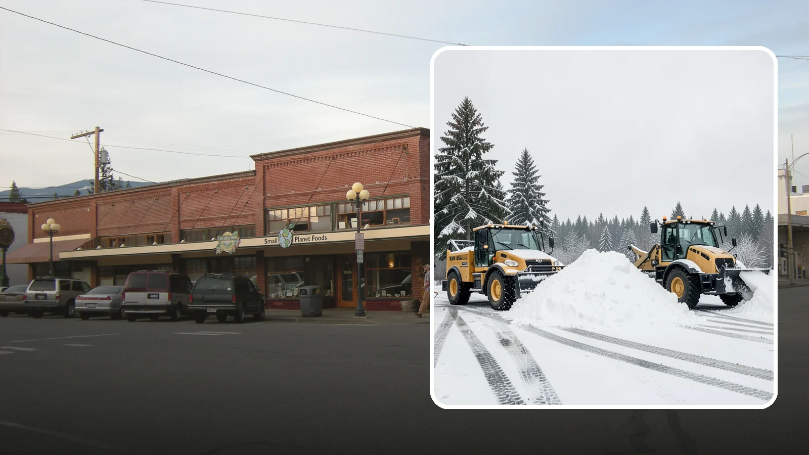 Snow Relocation in Sedro-Woolley, Skagit County, WA - We move snow to a better on-site location so it stops blocking traffic, parking, or access.