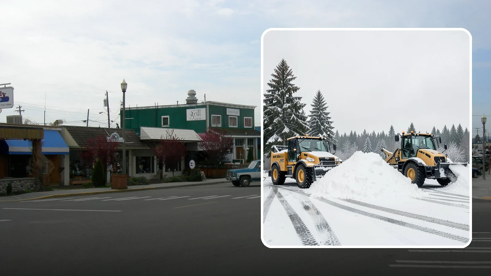 Snow Relocation in Stanwood, Snohomish County, WA - We move snow to a better on-site location so it stops blocking traffic, parking, or access.