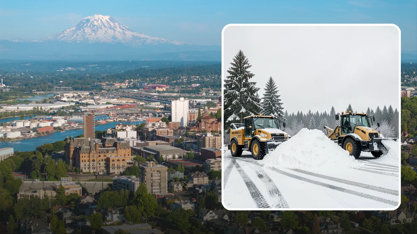 Snow Relocation in Tacoma, Pierce County, WA - We move snow to a better on-site location so it stops blocking traffic, parking, or access.