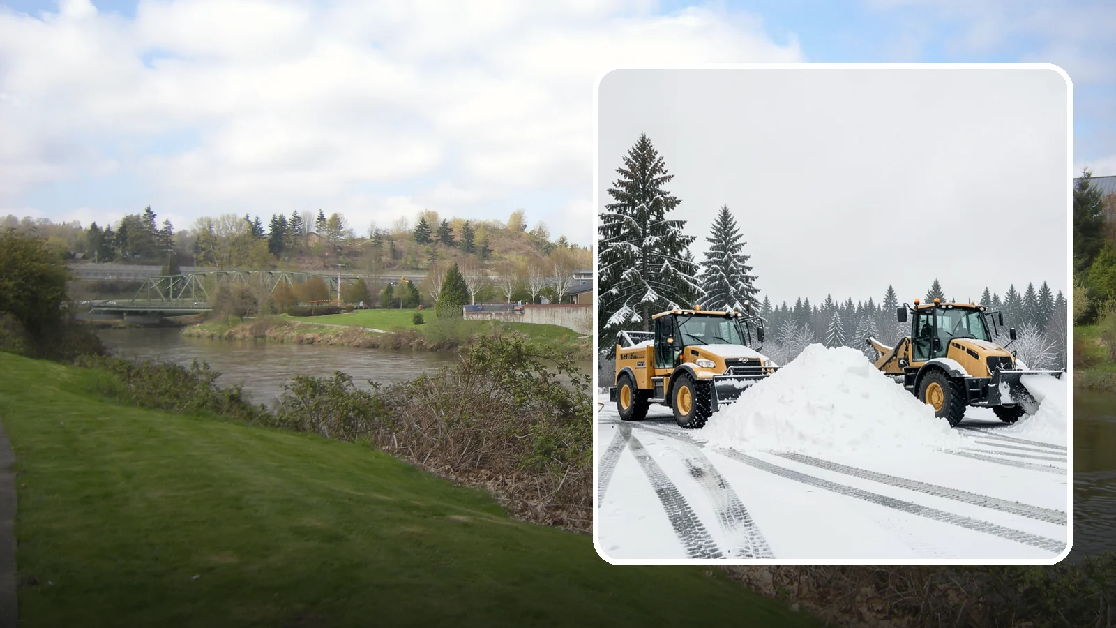 Snow Relocation in Tukwila, King County, WA - We move snow to a better on-site location so it stops blocking traffic, parking, or access.