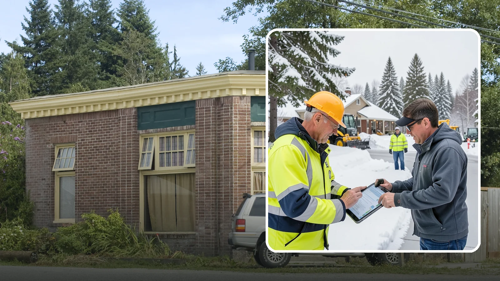Snow Removal Inspections in Hamilton, Skagit County, WA - We inspect Western Washington properties before and after snow events to verify clearing quality, document conditions, and...