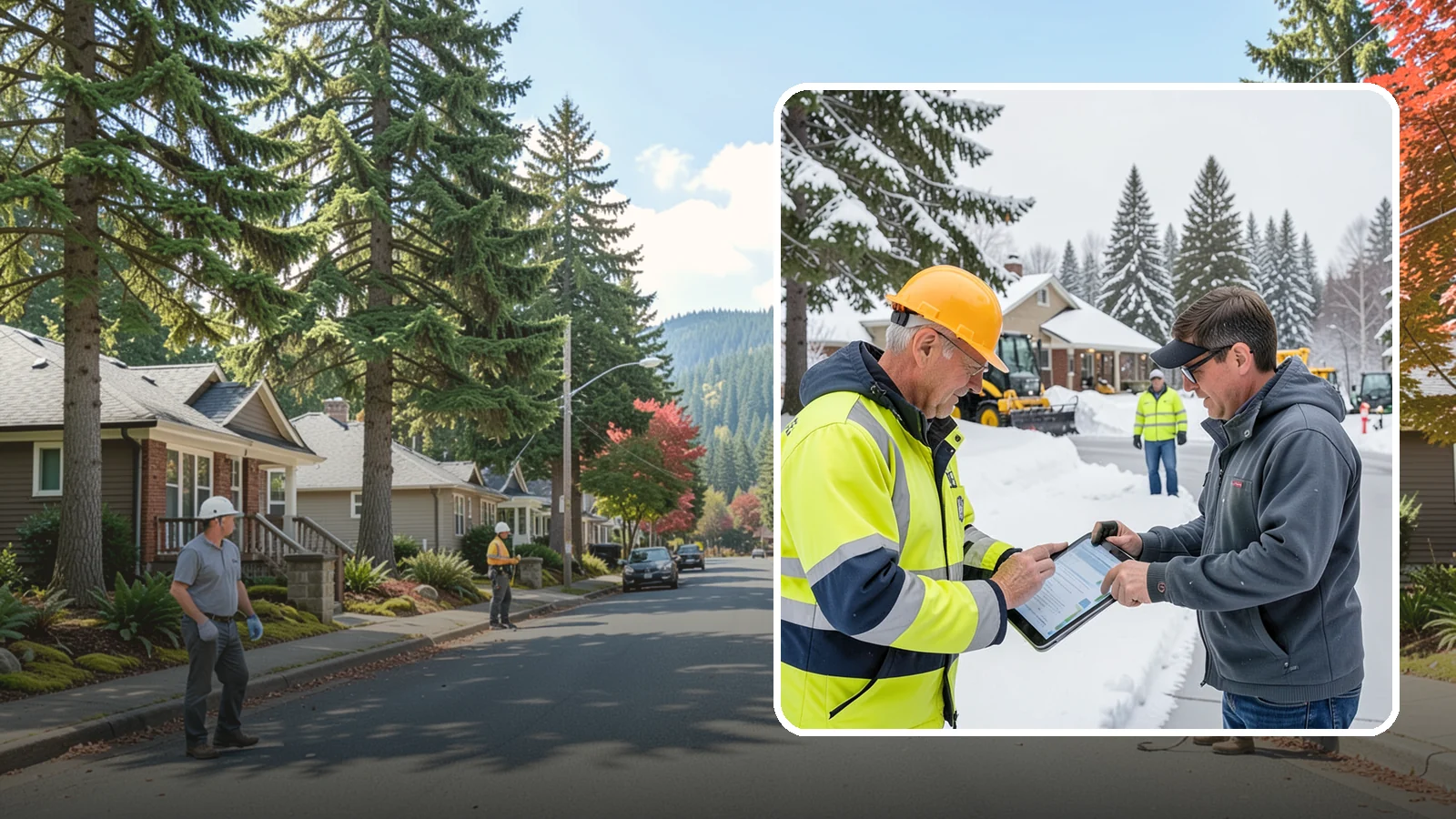 Snow Removal Inspections in Hunts Point, King County, WA - We inspect Western Washington properties before and after snow events to verify clearing quality, document conditions, and...