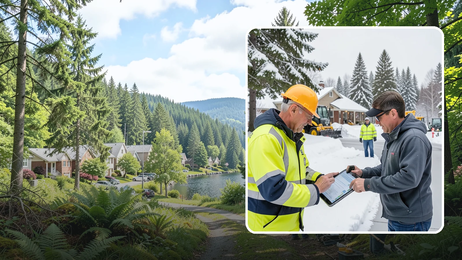 Snow Removal Inspections in Lake Forest Park, King County, WA - We inspect Western Washington properties before and after snow events to verify clearing quality, document conditions, and...