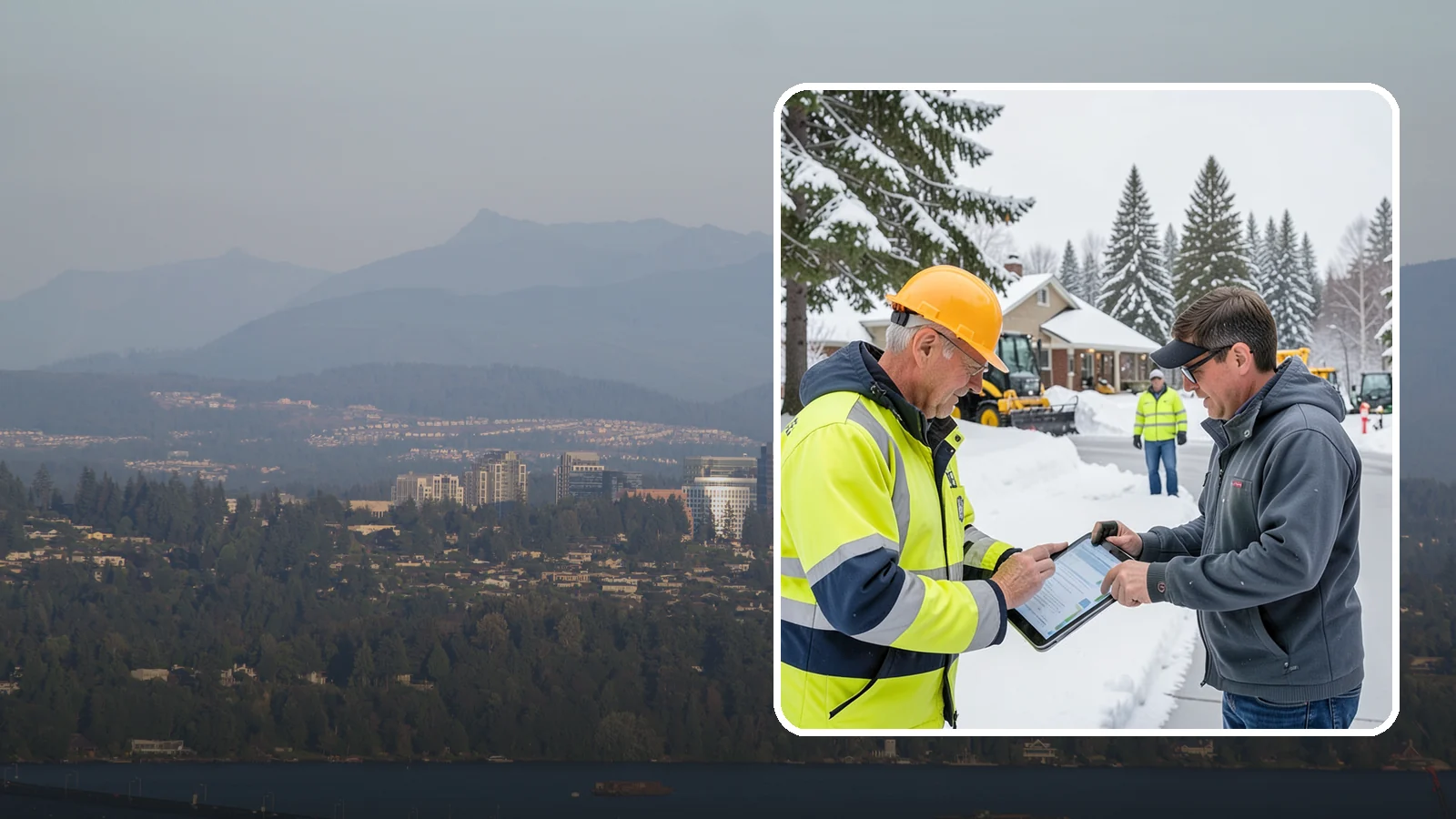Snow Removal Inspections in Medina, King County, WA - We inspect Western Washington properties before and after snow events to verify clearing quality, document conditions, and...