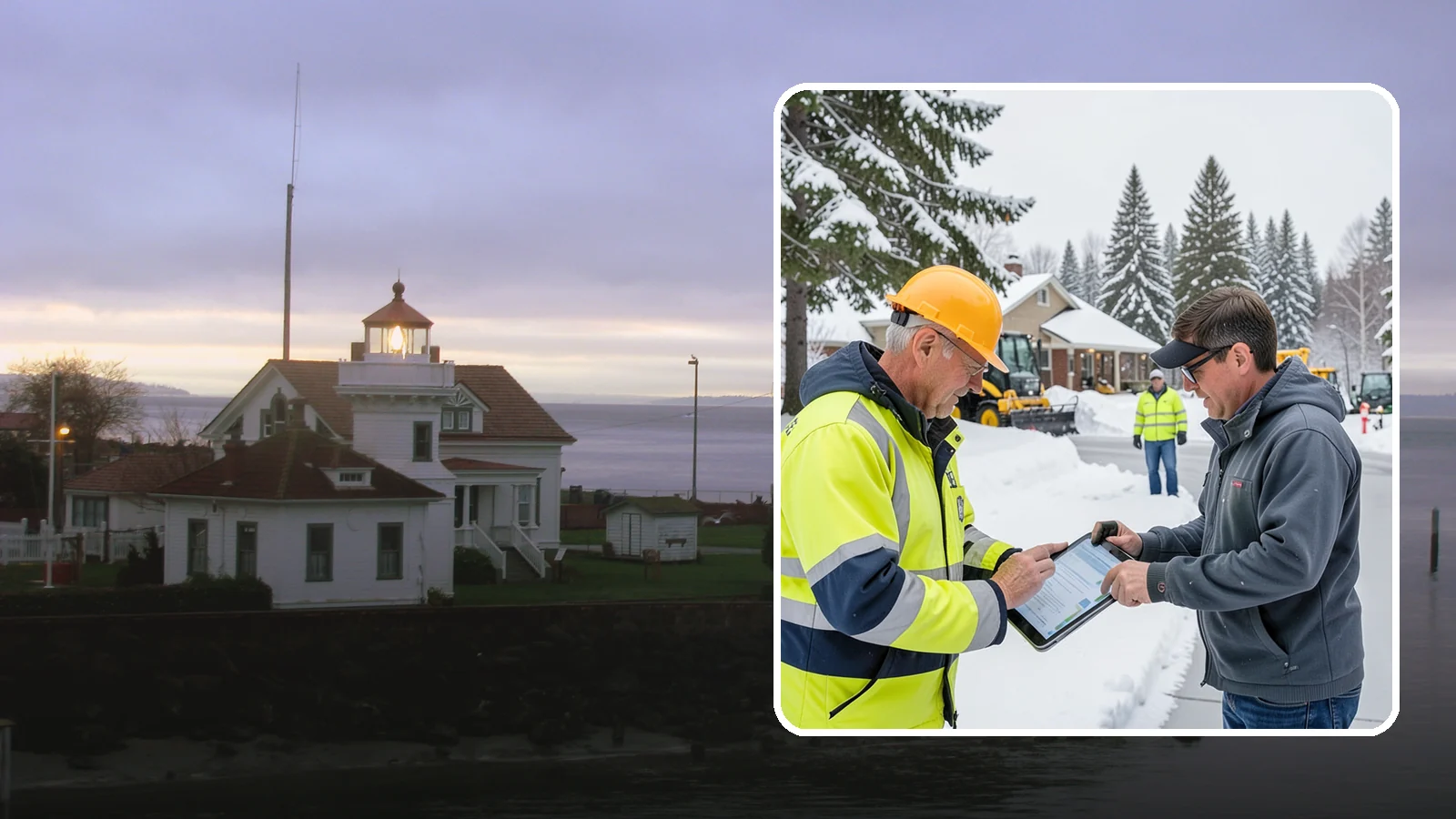 Snow Removal Inspections in Mukilteo, Snohomish County, WA - We inspect Western Washington properties before and after snow events to verify clearing quality, document conditions, and...