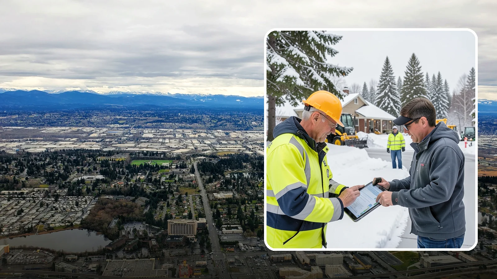 Snow Removal Inspections in SeaTac, King County, WA - We inspect Western Washington properties before and after snow events to verify clearing quality, document conditions, and...