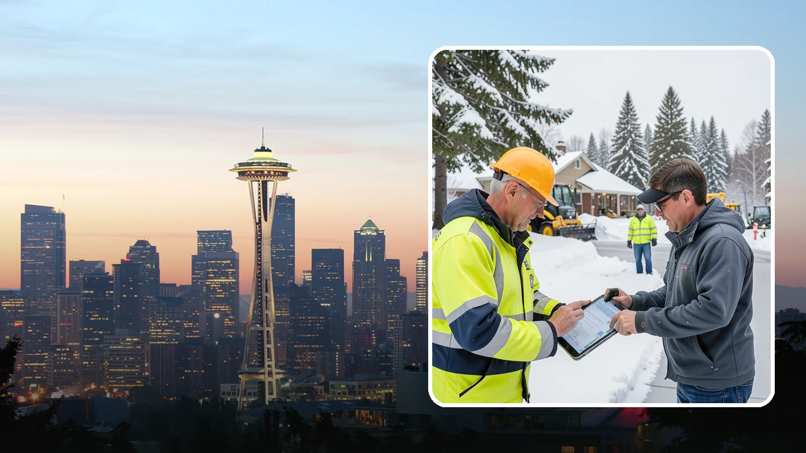 Snow Removal Inspections in Seattle, King County, WA - We inspect Western Washington properties before and after snow events to verify clearing quality, document conditions, and...