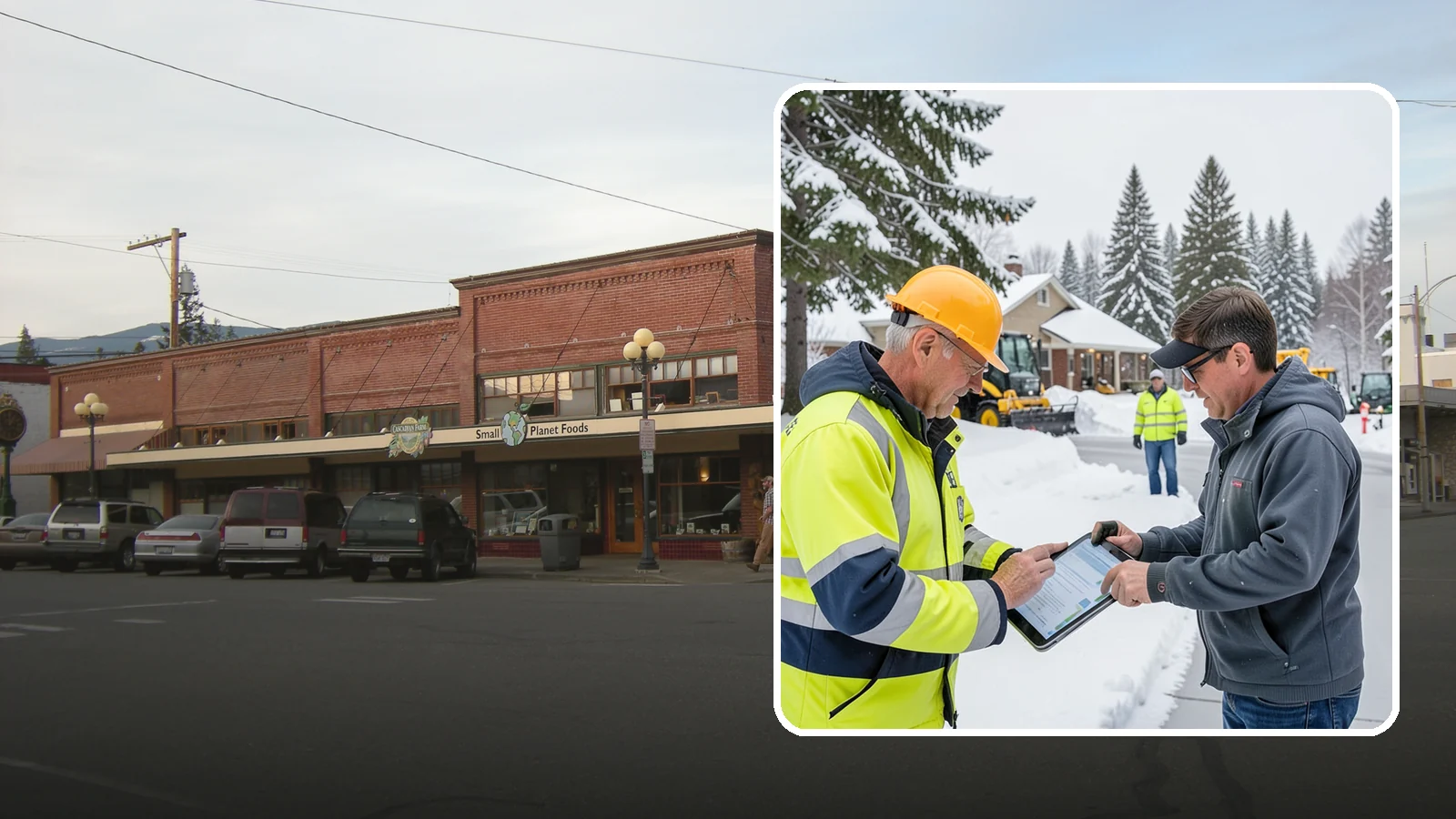 Snow Removal Inspections in Sedro-Woolley, Skagit County, WA - We inspect Western Washington properties before and after snow events to verify clearing quality, document conditions, and...
