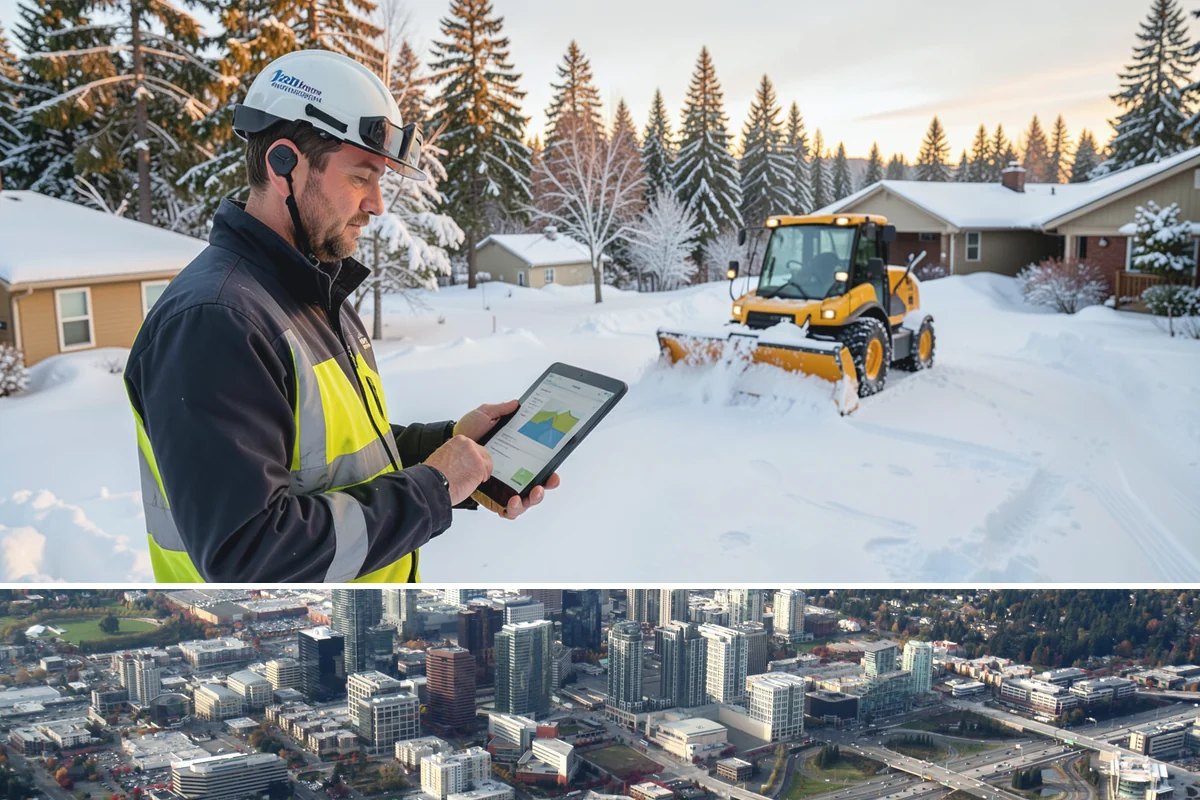 Snow Route Service in Bellevue, King County, WA - Route assignments are set at the start of winter and run through the snow season into early spring.