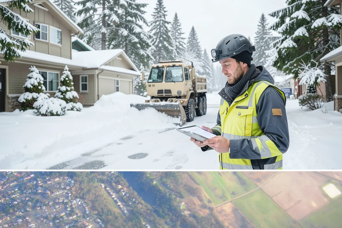 Snow Shoveling Services in Algona, King County, WA - Book hand-shoveling in early winter so detailed clearing is ready for the season's first snow.