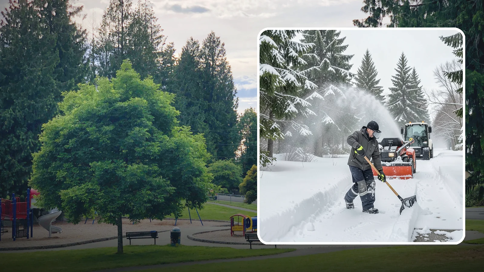 Snow Shoveling Services in Bonney Lake, Pierce County, WA - We hand-shovel walks, steps, and entries where careful clearing matters more than machine speed.