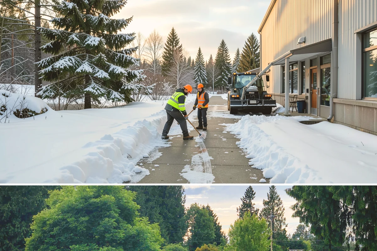 Snow Shoveling Services in Bonney Lake, Pierce County, WA - Book hand-shoveling in early winter so detailed clearing is ready for the season's first snow.
