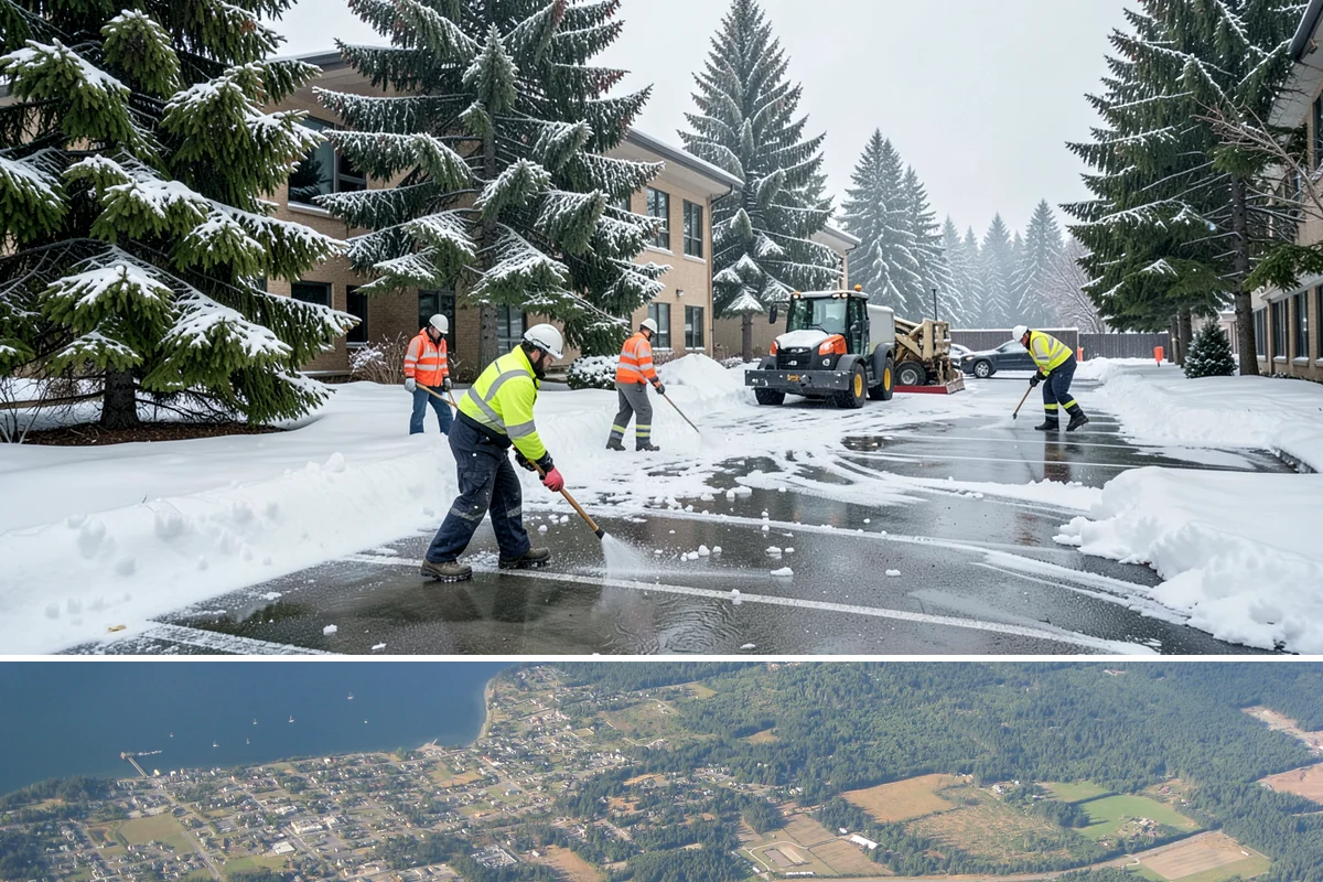 Snow Shoveling Services in Coupeville, Island County, WA - Book hand-shoveling in early winter so detailed clearing is ready for the season's first snow.