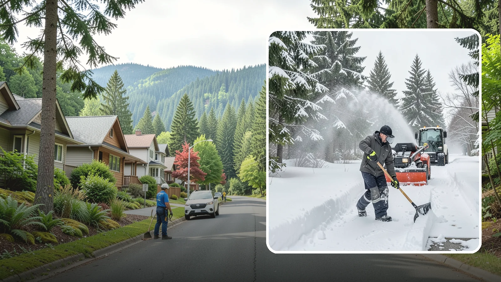 Snow Shoveling Services in Darrington, Snohomish County, WA - We hand-shovel walks, steps, and entries where careful clearing matters more than machine speed.