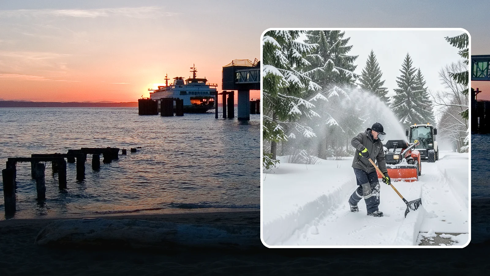 Snow Shoveling Services in Edmonds, Snohomish County, WA - We hand-shovel walks, steps, and entries where careful clearing matters more than machine speed.