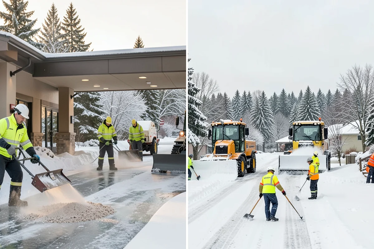 Snow Shoveling Services in Everett, Snohomish County, WA - We identify the surfaces best suited to hand work