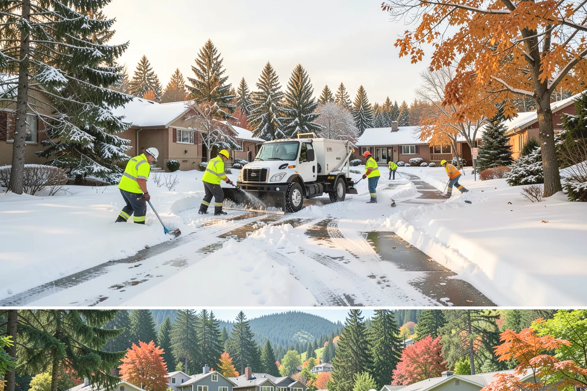 Snow Shoveling Services in Fircrest, Pierce County, WA - Book hand-shoveling in early winter so detailed clearing is ready for the season's first snow.