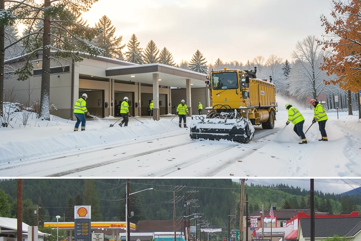 Snow Shoveling Services in Granite Falls, Snohomish County, WA - Book hand-shoveling in early winter so detailed clearing is ready for the season's first snow.