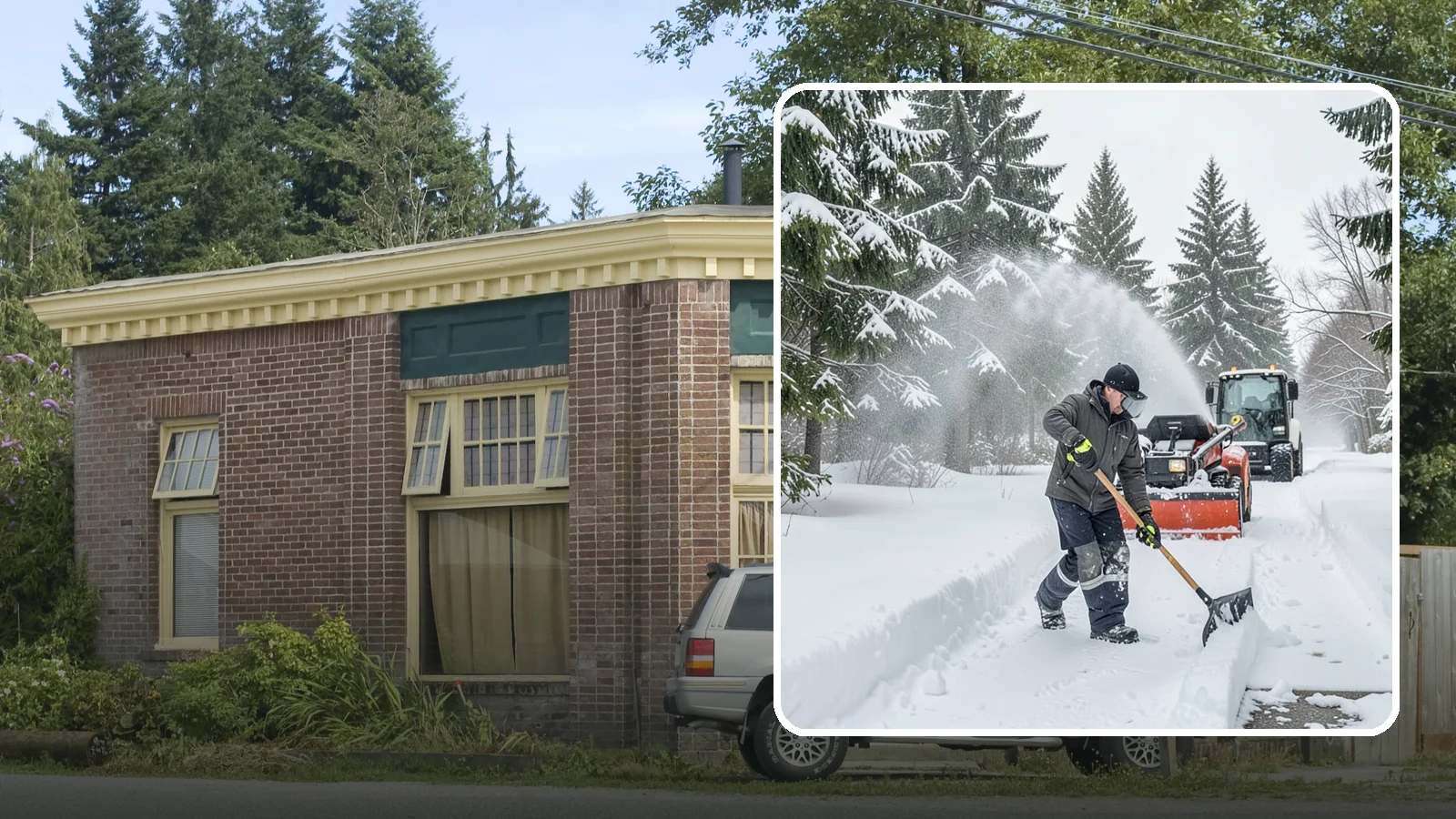 Snow Shoveling Services in Hamilton, Skagit County, WA - We hand-shovel walks, steps, and entries where careful clearing matters more than machine speed.