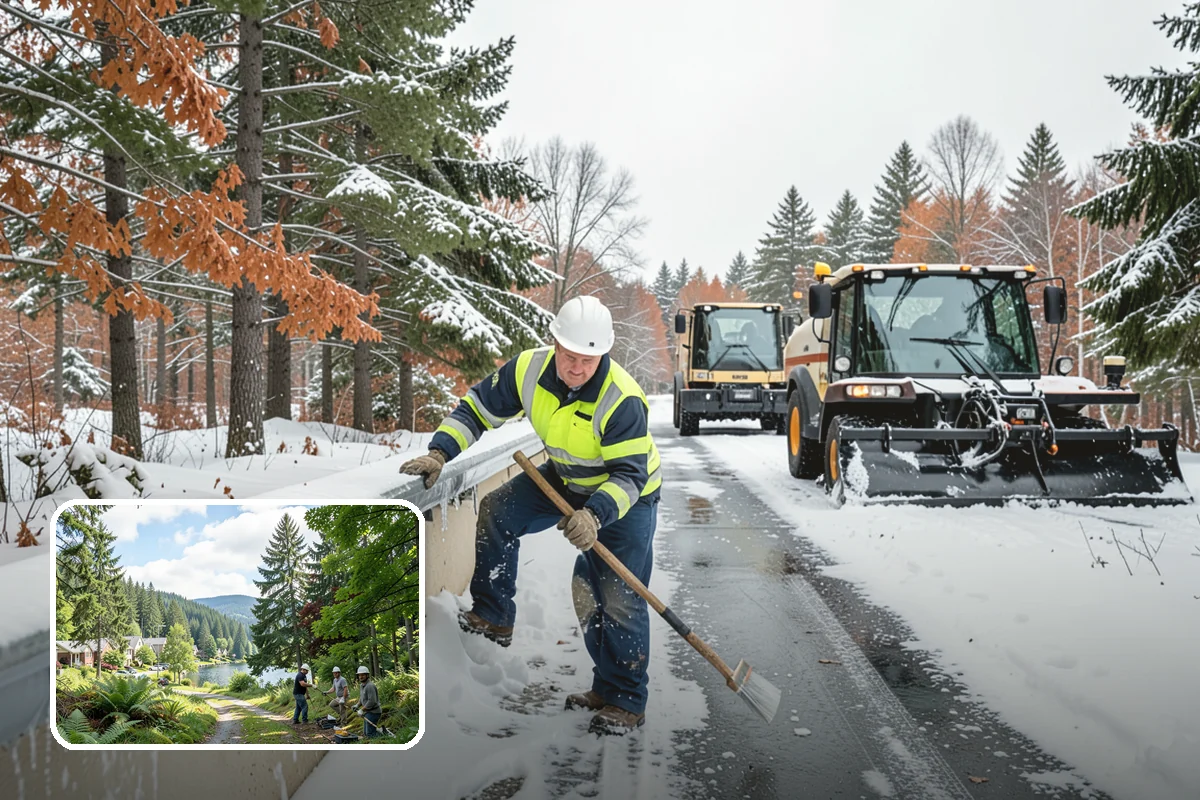 Snow Shoveling Services in Lake Forest Park, King County, WA - Protects finished and decorative surfaces from damage