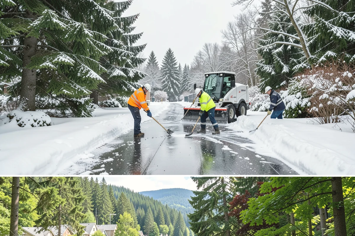 Snow Shoveling Services in Lake Forest Park, King County, WA - Book hand-shoveling in early winter so detailed clearing is ready for the season's first snow.