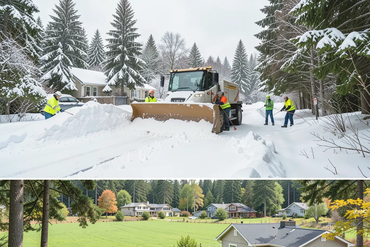 Snow Shoveling Services in Lyman, Skagit County, WA - Book hand-shoveling in early winter so detailed clearing is ready for the season's first snow.