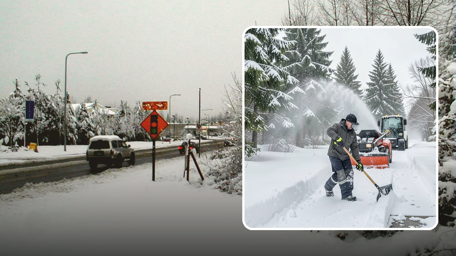 Snow Shoveling Services in Newcastle, King County, WA - We hand-shovel walks, steps, and entries where careful clearing matters more than machine speed.