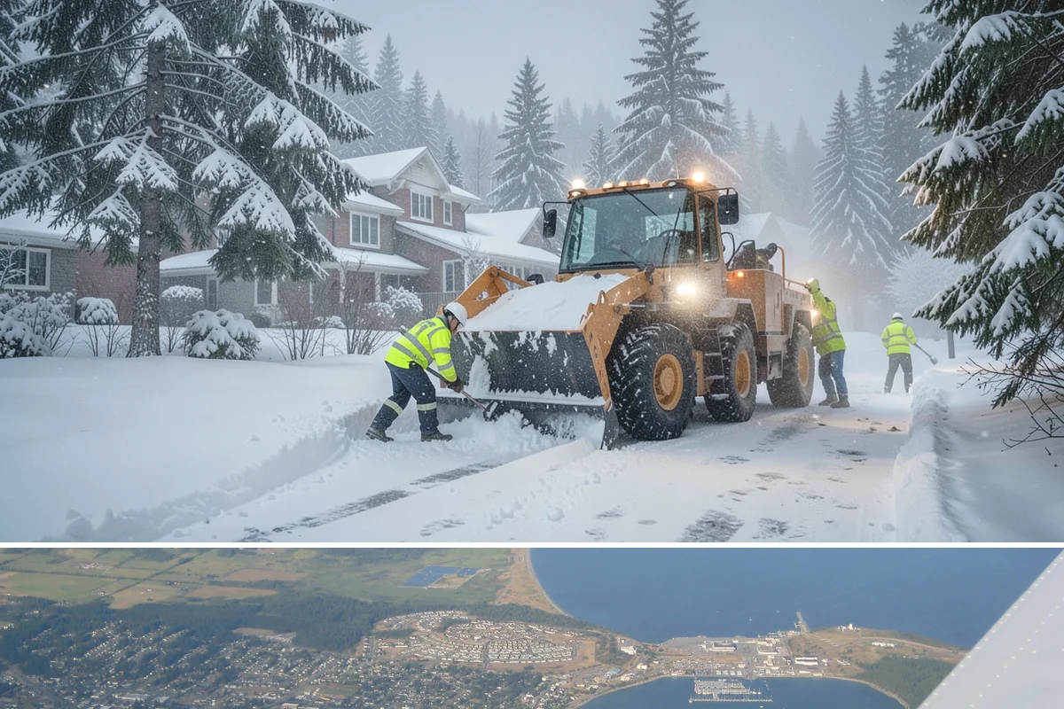 Snow Shoveling Services in Oak Harbor, Island County, WA - Book hand-shoveling in early winter so detailed clearing is ready for the season's first snow.