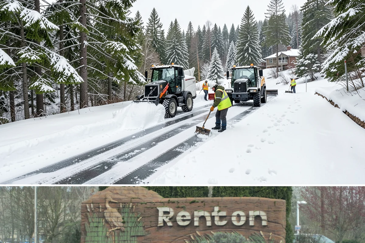 Snow Shoveling Services in Renton, King County, WA - Book hand-shoveling in early winter so detailed clearing is ready for the season's first snow.