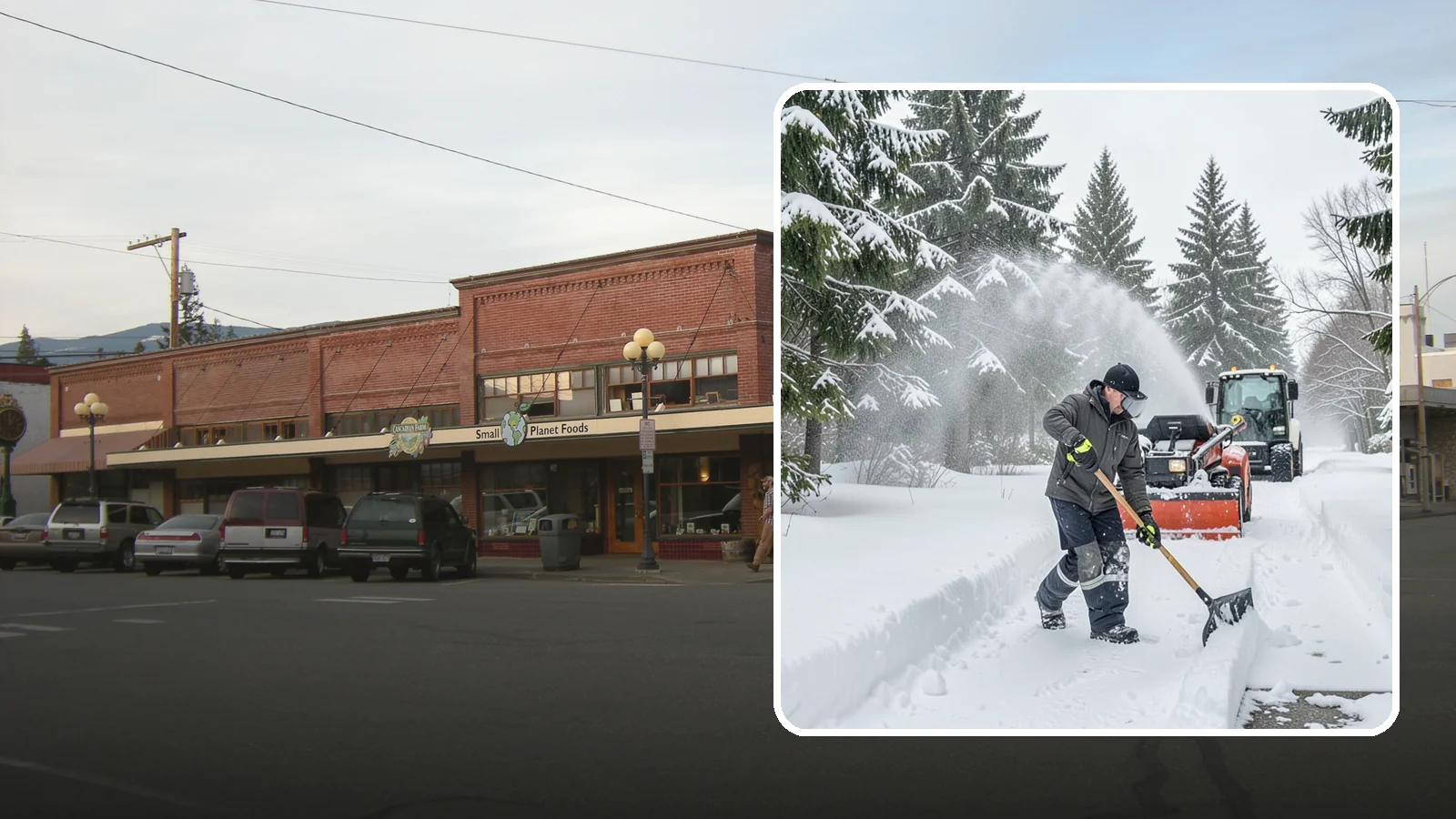 Snow Shoveling Services in Sedro-Woolley, Skagit County, WA - We hand-shovel walks, steps, and entries where careful clearing matters more than machine speed.