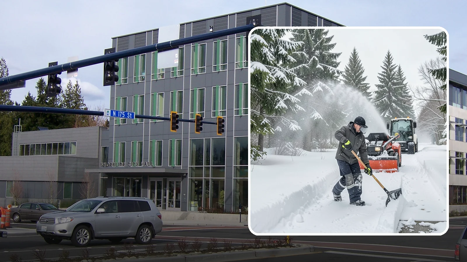 Snow Shoveling Services in Shoreline, King County, WA - We hand-shovel walks, steps, and entries where careful clearing matters more than machine speed.