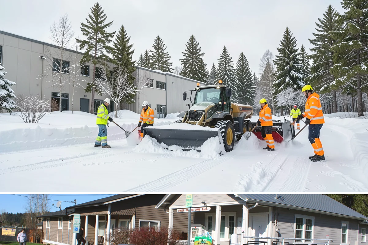 Snow Shoveling Services in South Prairie, Pierce County, WA - Book hand-shoveling in early winter so detailed clearing is ready for the season's first snow.