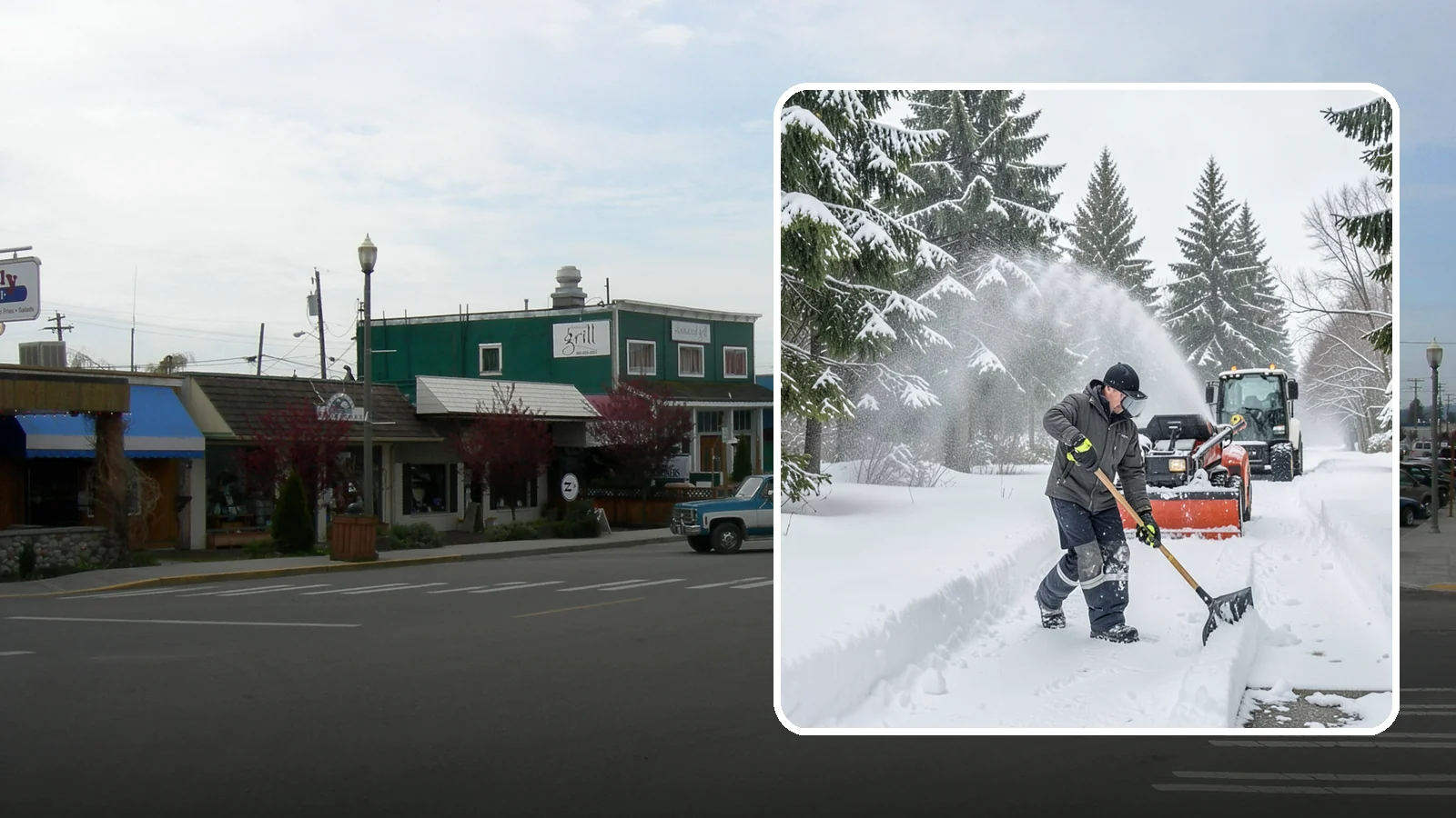 Snow Shoveling Services in Stanwood, Snohomish County, WA - We hand-shovel walks, steps, and entries where careful clearing matters more than machine speed.