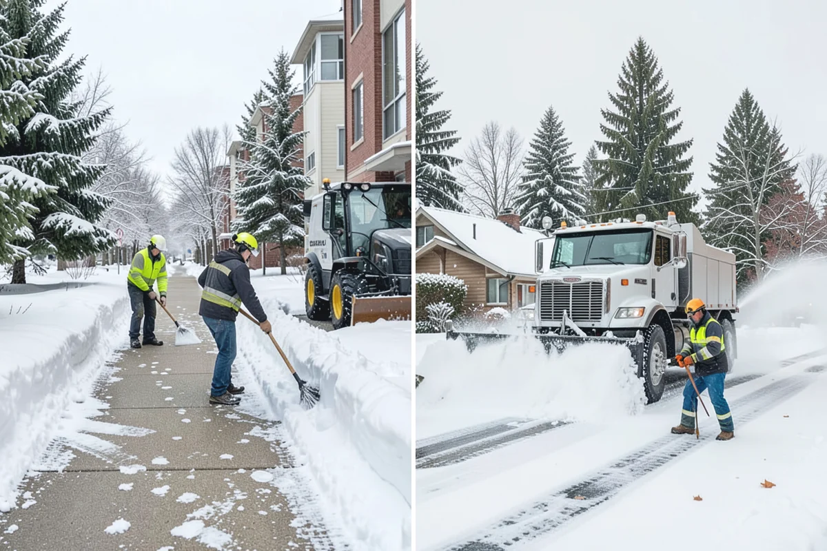 Snow Shoveling Services in Sumner, Pierce County, WA - We identify the surfaces best suited to hand work
