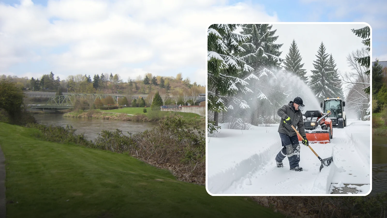 Snow Shoveling Services in Tukwila, King County, WA - We hand-shovel walks, steps, and entries where careful clearing matters more than machine speed.
