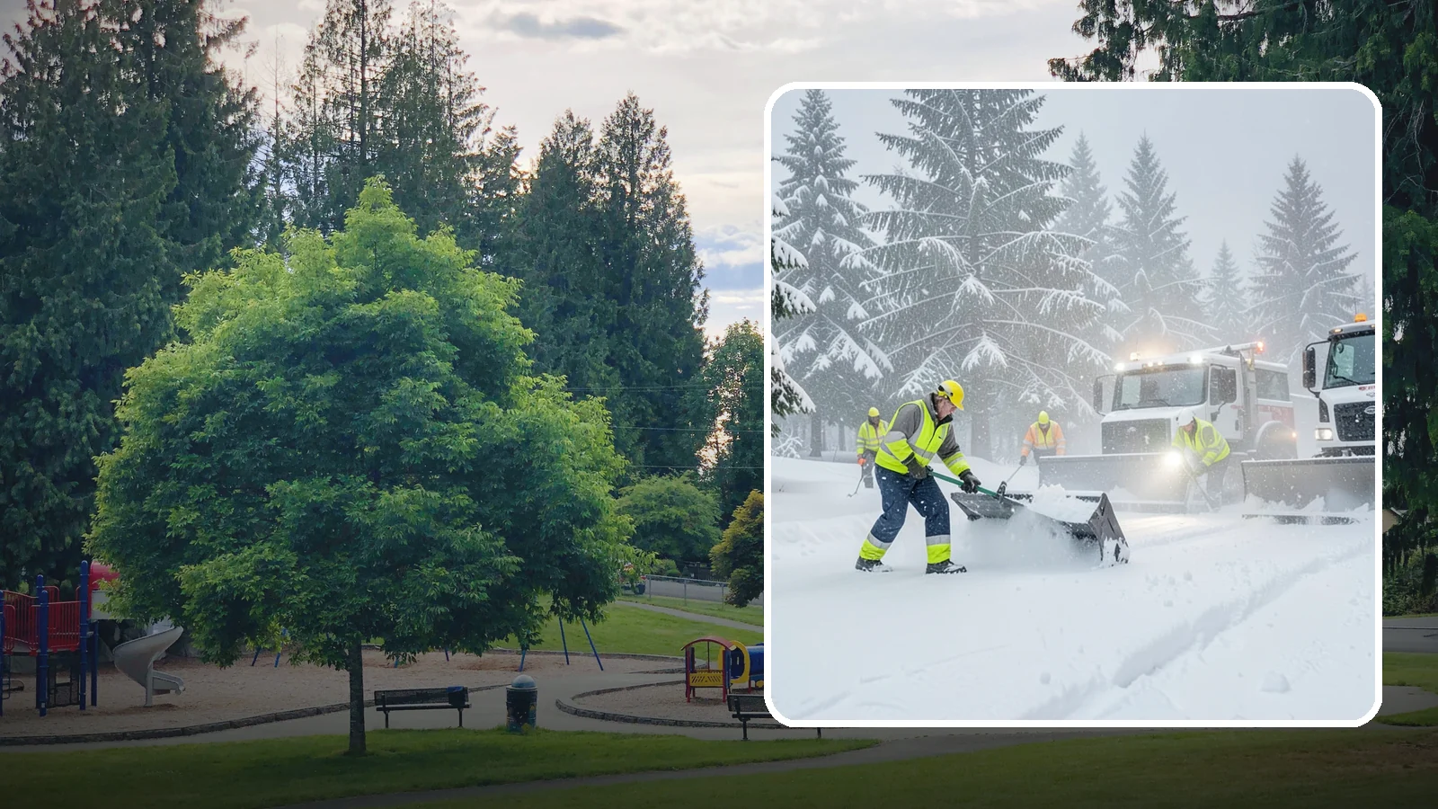 Snow Squall Response in Bonney Lake, Pierce County, WA - We respond to sudden, intense snow squalls that drop visibility and dump quick accumulation across your property.