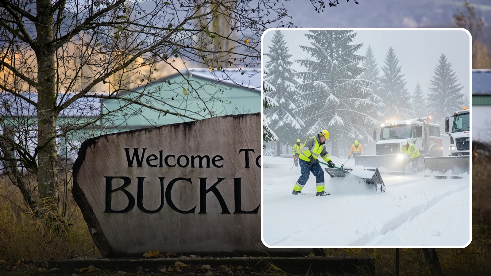 Snow Squall Response in Buckley, Pierce County, WA - We respond to sudden, intense snow squalls that drop visibility and dump quick accumulation across your property.