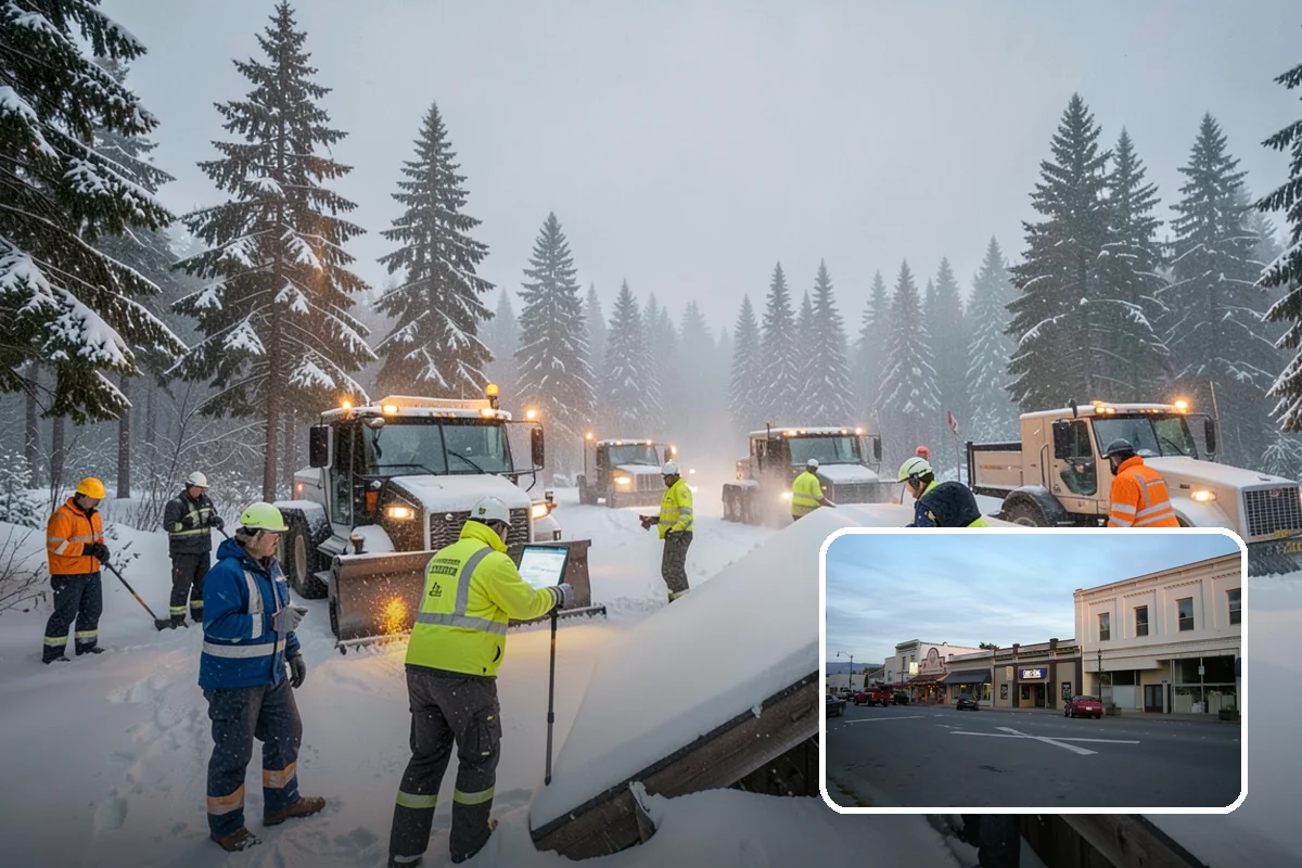 Snow Squall Response in Burlington, Skagit County, WA - Standby readiness during convergence-zone squall alerts specific to our region