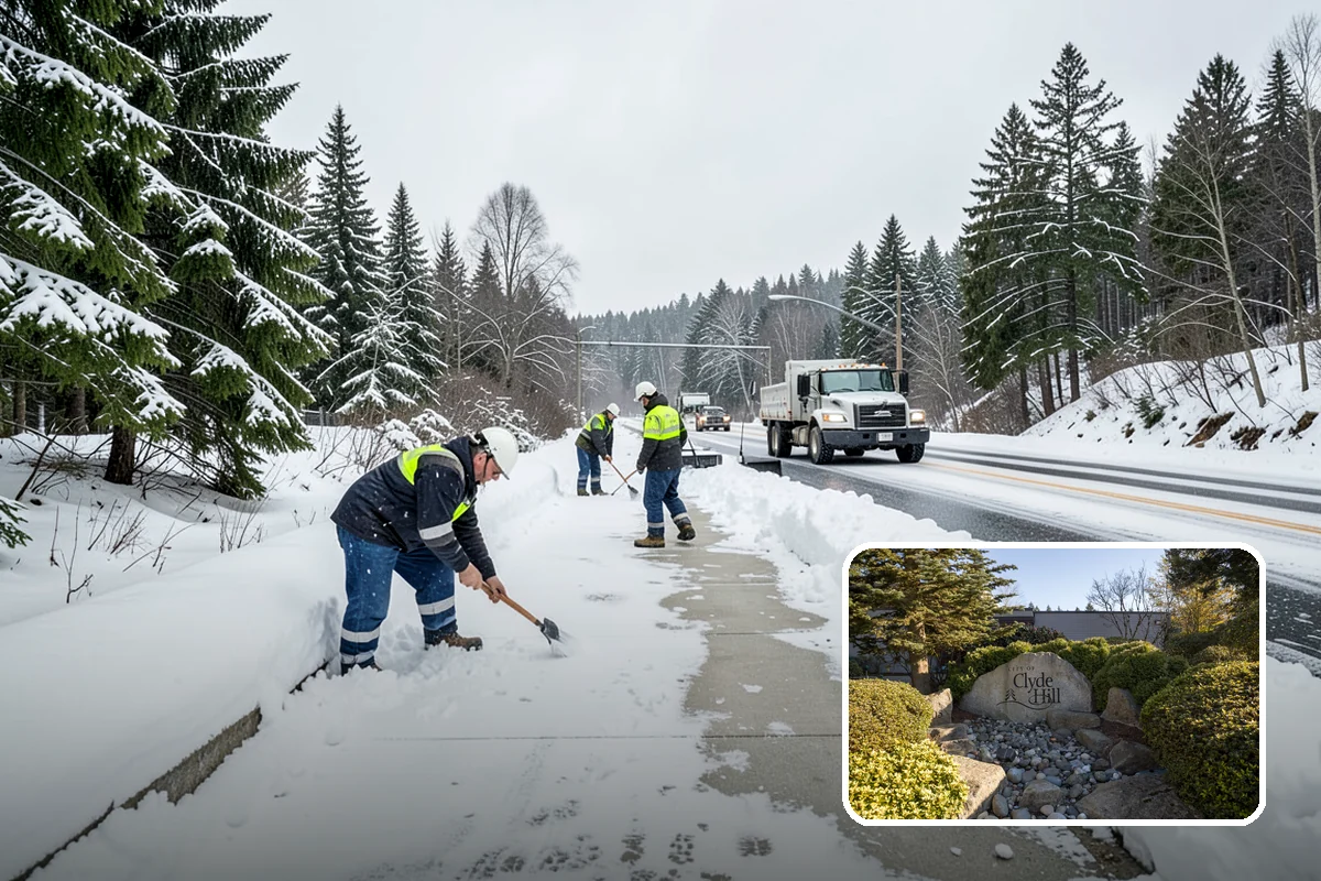 Snow Squall Response in Clyde Hill, King County, WA - Standby readiness during convergence-zone squall alerts specific to our region