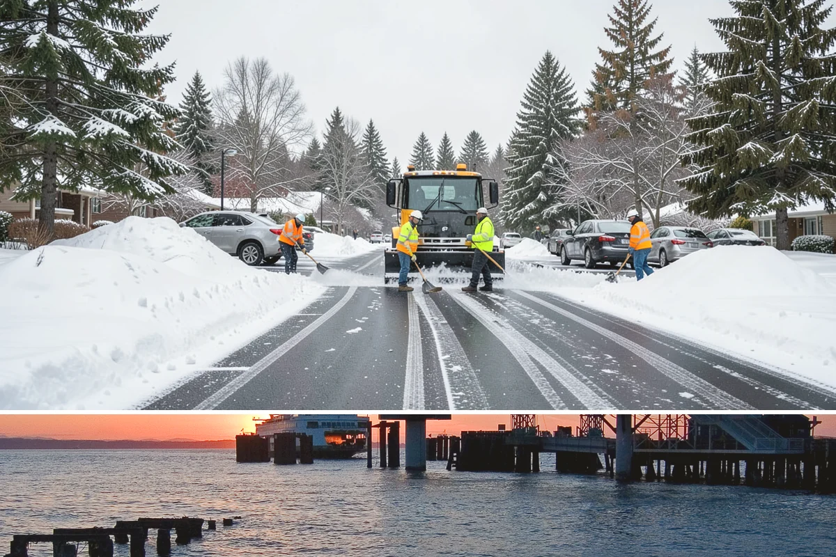 Snow Squall Response in Edmonds, Snohomish County, WA - Snow squall response is most active from December through February when unstable post-frontal air drives Puget Sound...