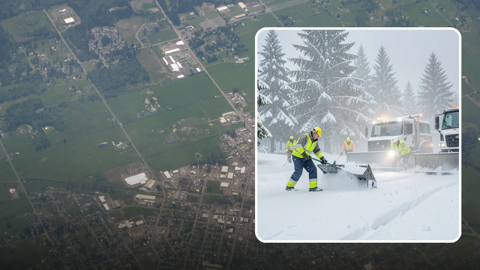 Snow Squall Response in Enumclaw, King County, WA - We respond to sudden, intense snow squalls that drop visibility and dump quick accumulation across your property.